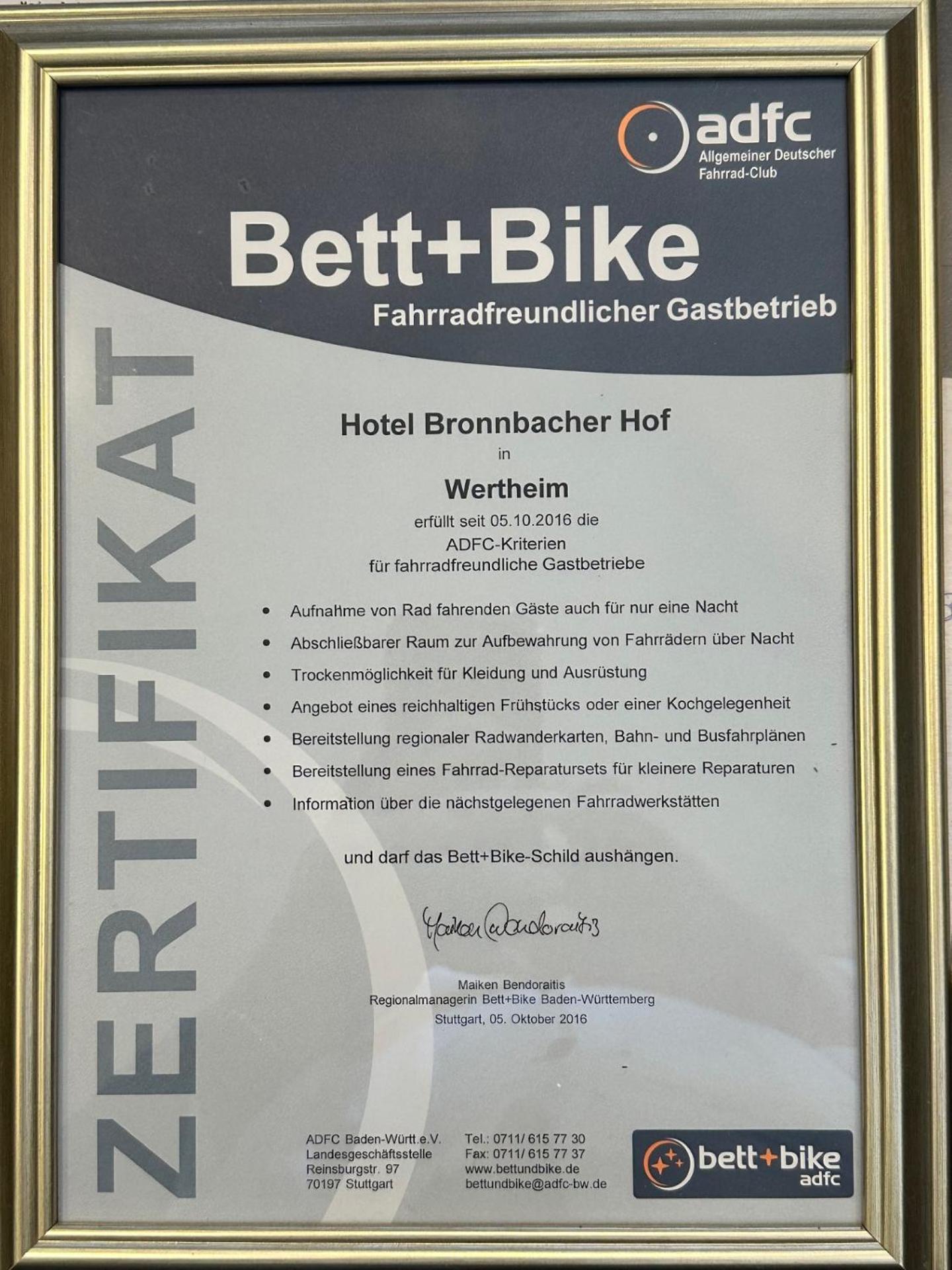 Hotel Bronnbacher Hof Wertheim Exterior photo